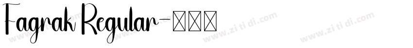 Fagrak Regular字体转换